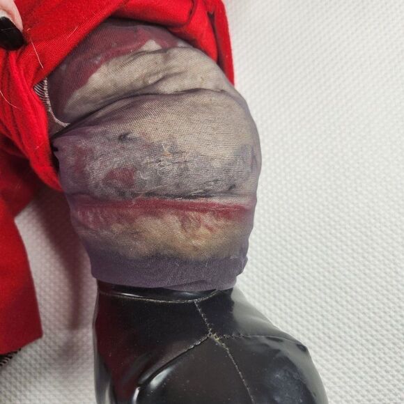 Vintage Rushton Rubber Face Santa 20" Plush Upcycled See Pics Description - Picture 11 of 13